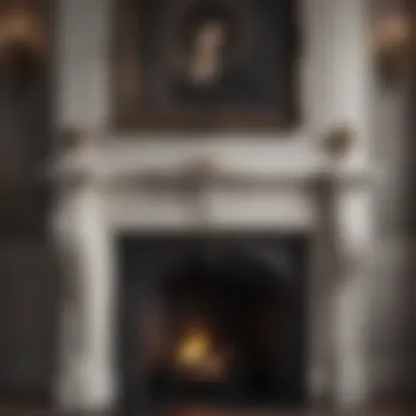 Exquisite finishing touches on painted fireplace