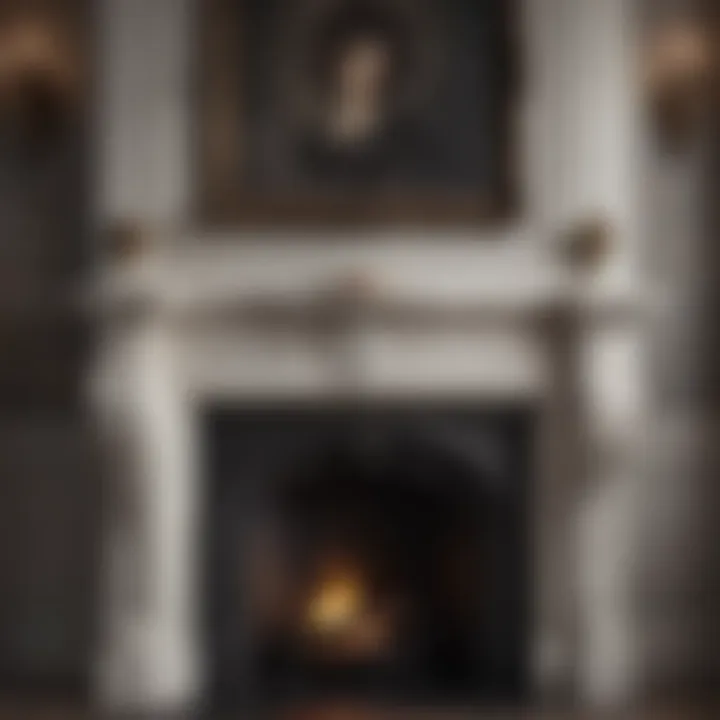 Exquisite finishing touches on painted fireplace