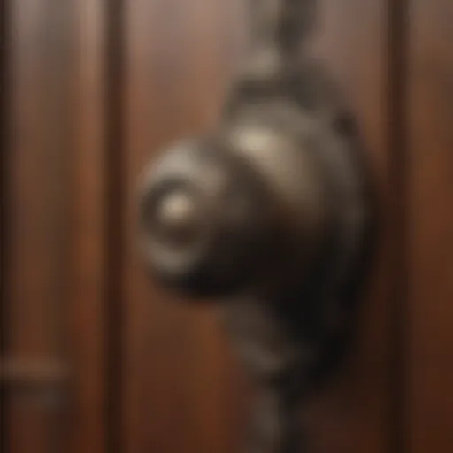 Elegant door knob with intricate design