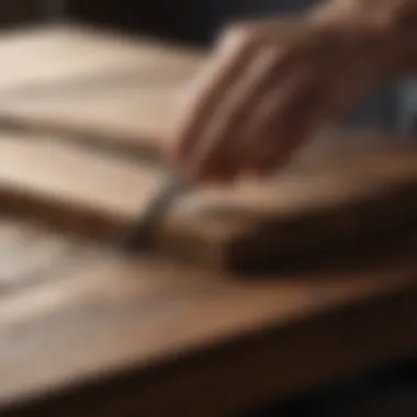 Perfect Cuts with Rip Cut Guide Wood plank being cut with rip cut guide