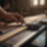 Precision Woodworking with Rip Cut Guide Woodworker using rip cut guide on table saw