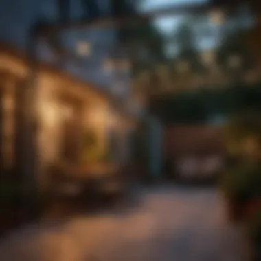 Inviting Patio Lanterns Glow Warm Glow from Hanging Lanterns on Patio