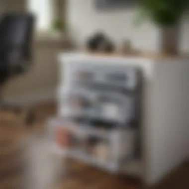 Elegant Storage Solution in Modern Office Environment
