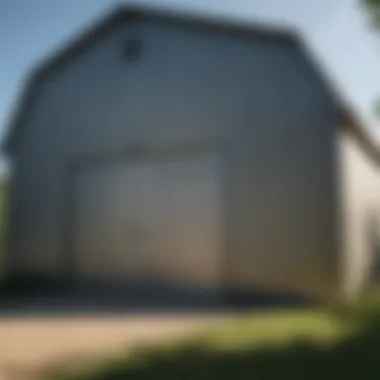 Metal barn with a weather-resistant paint job