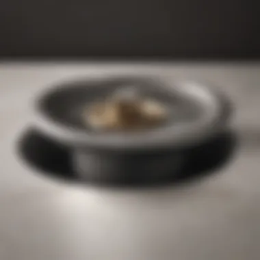Metal Bathroom Sink Drain Cross-Sectional View
