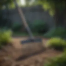 Metal Garden Rake with Ergonomic Handle