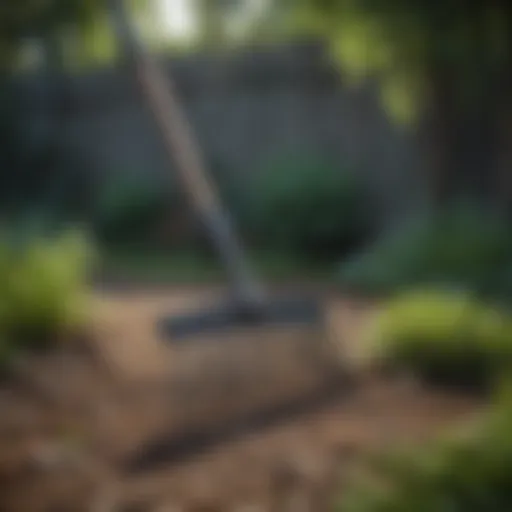 Metal Garden Rake with Ergonomic Handle