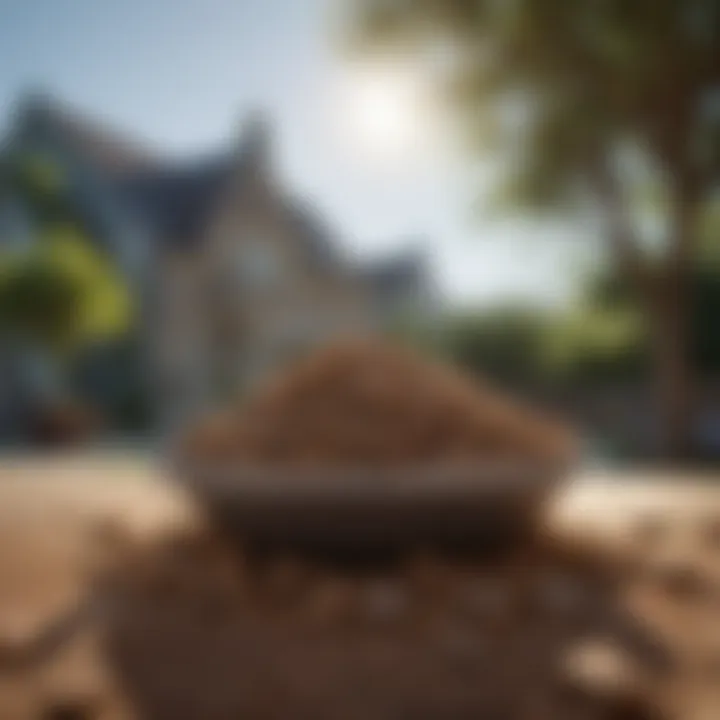 Close-up of Milorganite granules for tree nourishment