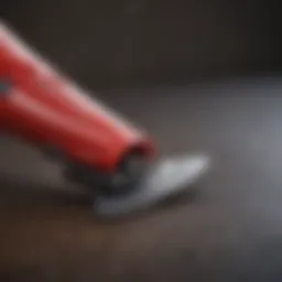 Close-up of Milwaukee rotary cutter showcasing its precision blade.