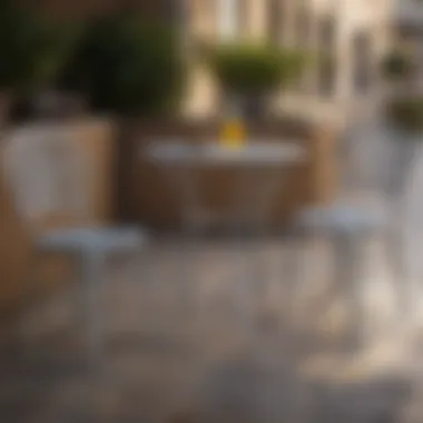 Minimalist Aluminum Bistro Set Minimalist Aluminum Bistro Set in a Modern Outdoor Space