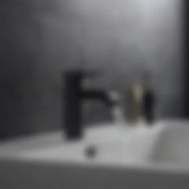 Minimalist Black Bathroom Tap