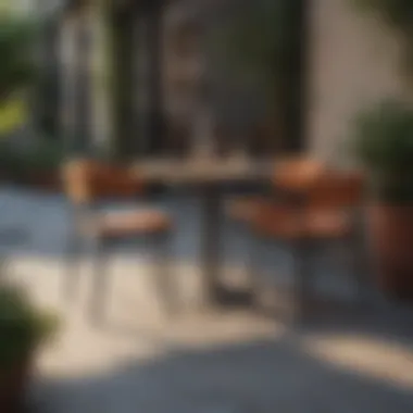 Urban Zen Minimalist Vinyl Bistro Set in Urban Oasis