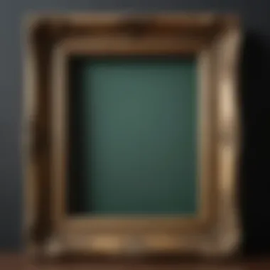 Mint spray paint enhancing the appeal of a wooden picture frame