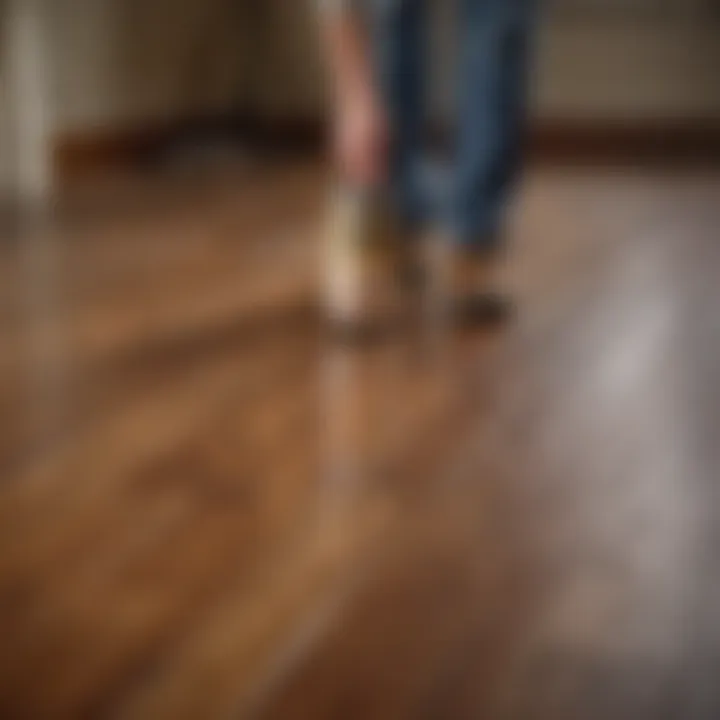 Minwax Oil-Based Polyurethane application on wooden floor