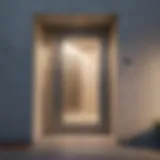 Modern architectural design with ventilated exterior door
