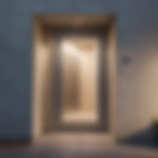 Modern architectural design with ventilated exterior door