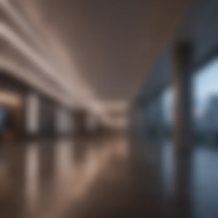 Architectural Illumination Cool Fluorescent Light in Modern Architecture