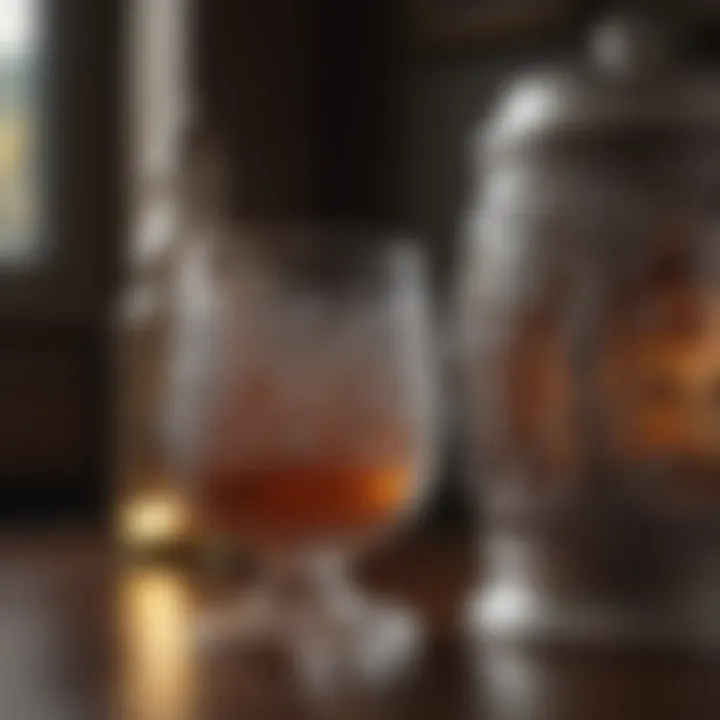 Intricate detailing on a modern ball flute jar