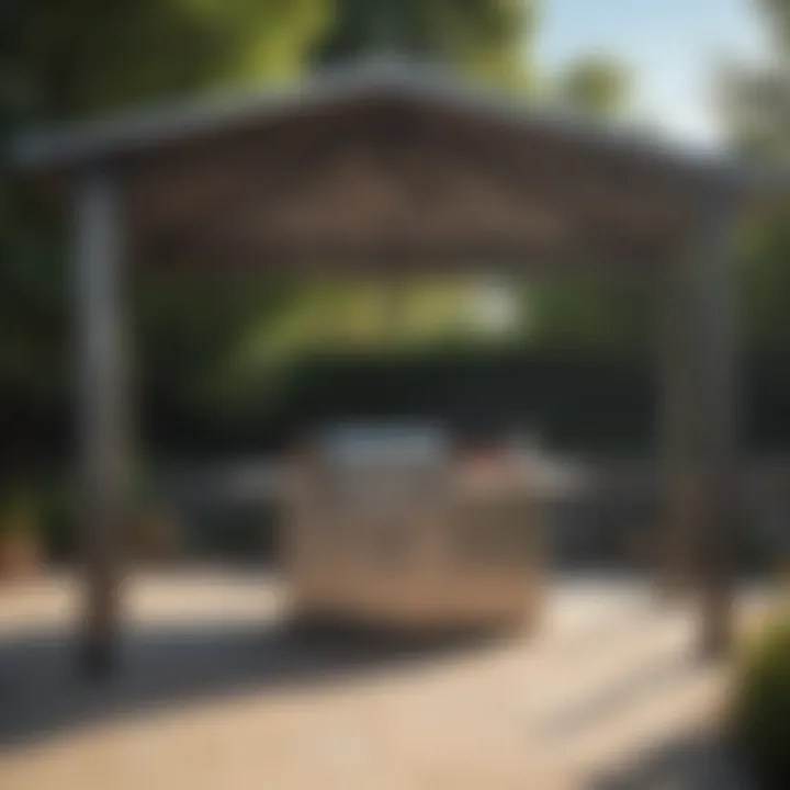 Modern Metal BBQ Gazebo Design