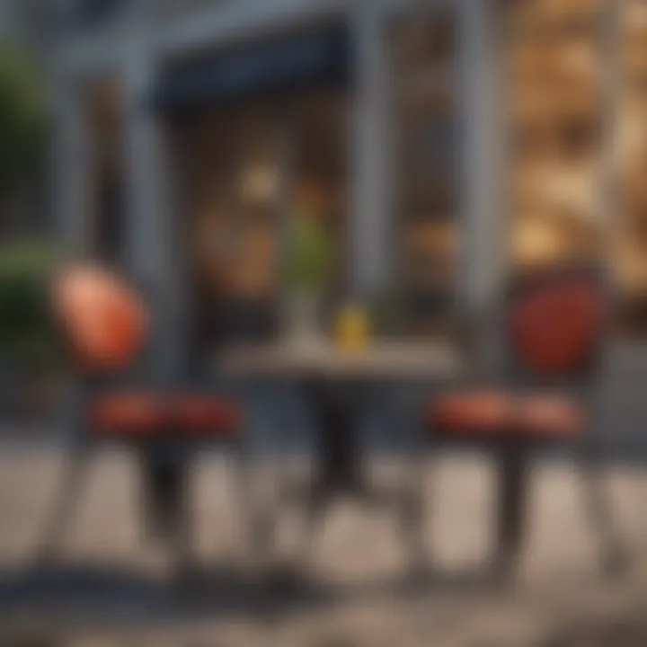 Modern Vinyl Bistro Set with Artistic Flair