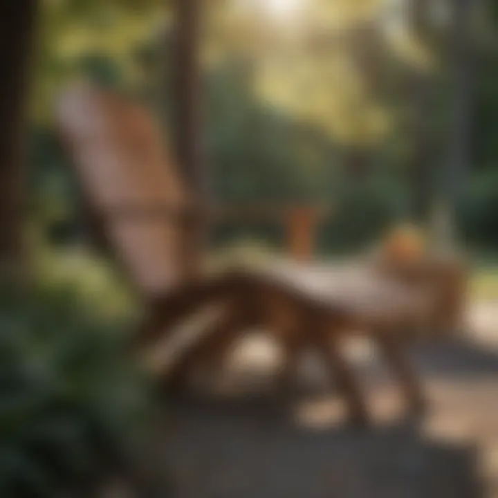 Adams Adirondack patio chair blending with natural outdoor surroundings