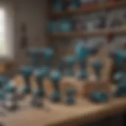 Showcasing a variety of Makita tools on display