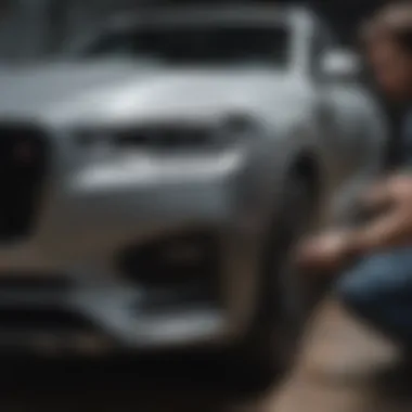 Applying Auto Primer to Vehicle Application of auto primer on a car body