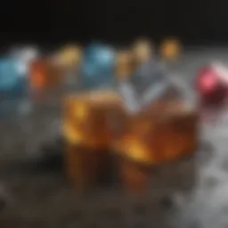 A variety of splash blocks made from different materials