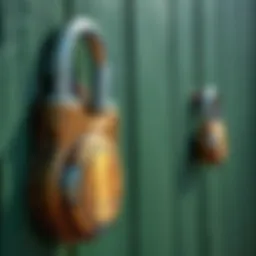 Heavy-duty padlock designed for outdoor use