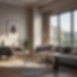 Modern Portable Air Conditioner in a Stylish Living Room Setting