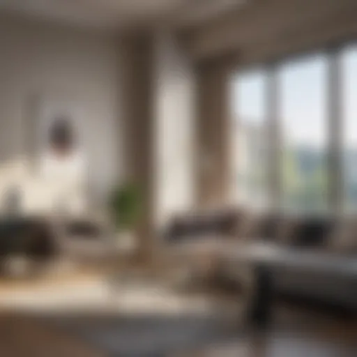 Modern Portable Air Conditioner in a Stylish Living Room Setting