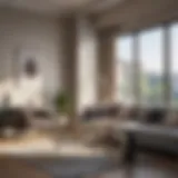 Sleek Design Integration Modern Portable Air Conditioner in a Stylish Living Room Setting