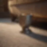Elegant furniture cup on a plush carpet