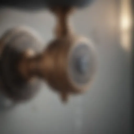 Illustration of intricate toilet flush valve components