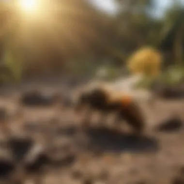 Organic Ground Bee Killer in Action