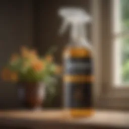 Organic hornet repellent spray bottle with botanical ingredients