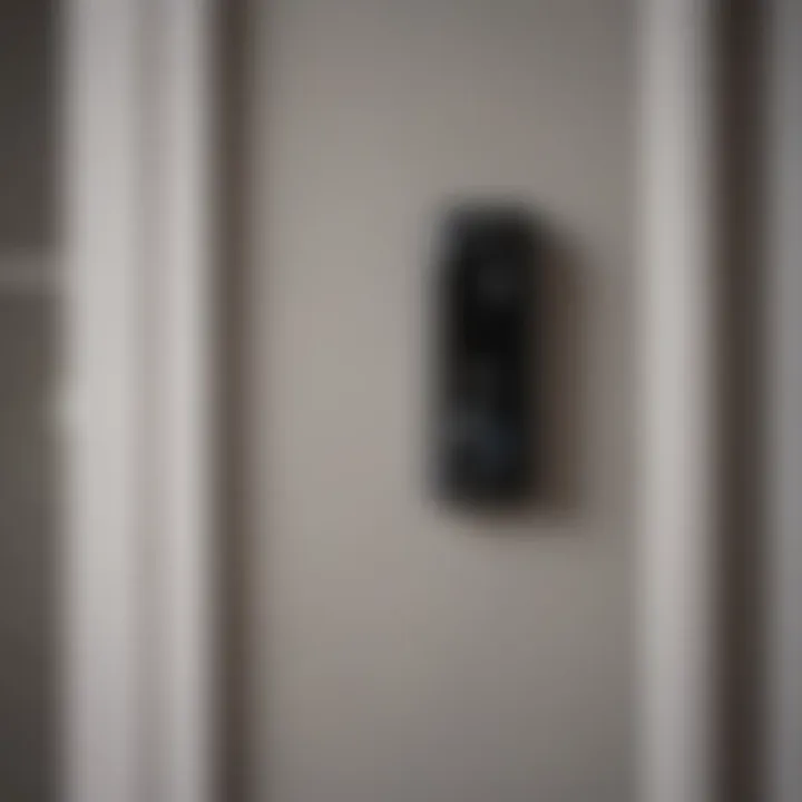 Modern smart doorbell button integrated with advanced technology features