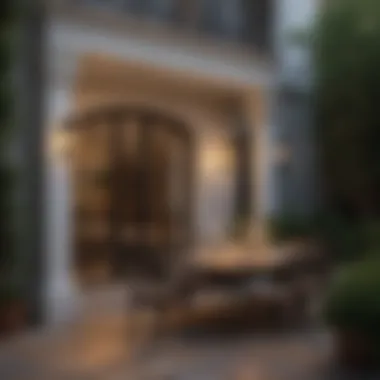 Outdoor Space with Energy-Efficient Candelabra Lighting Stylish outdoor space featuring energy-efficient candelabra lighting