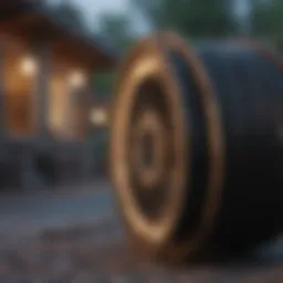 Outdoor lighting wire spool