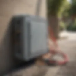 Illustration of outdoor plastic junction box installation process