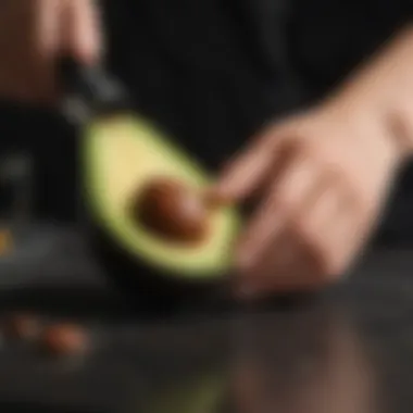 Seamless Avocado Scooping with OXO Tool Avocado Tool Scooping Feature
