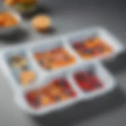 Detailed view of the Oxo Good Grips ice tray showcasing its innovative design.