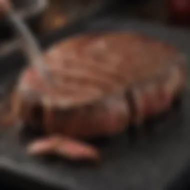 Perfectly seared steak