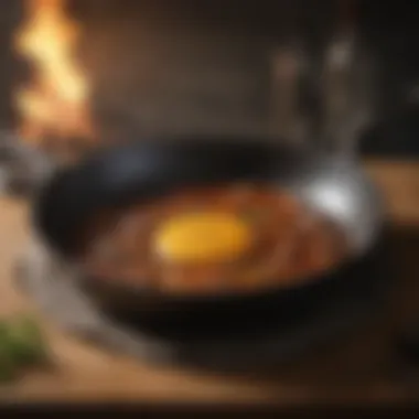 Cast iron skillet with perfect seasoning and shine