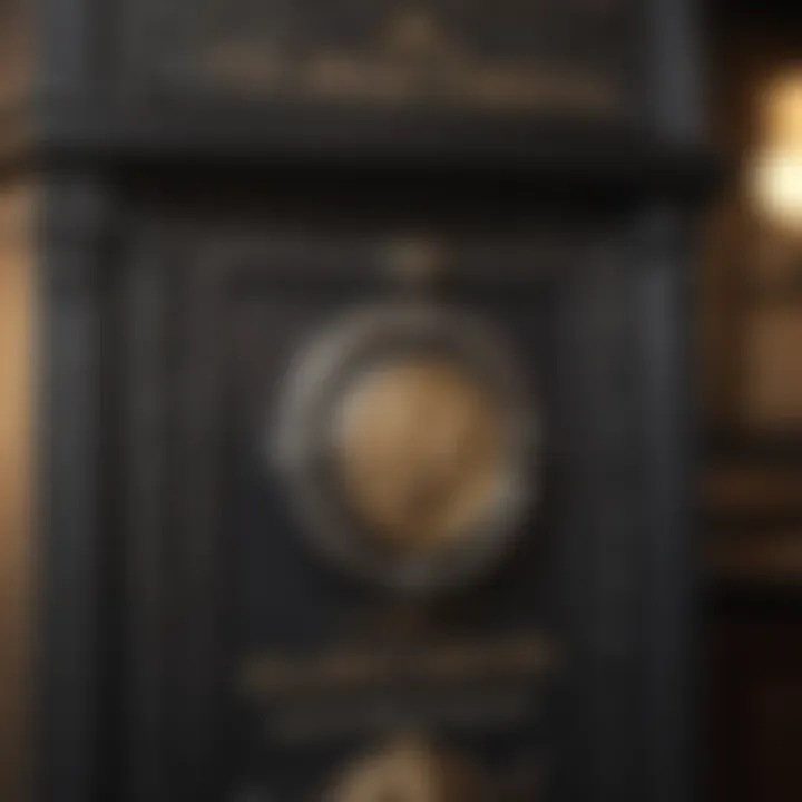 Vintage mailbox with ornate design and customized label