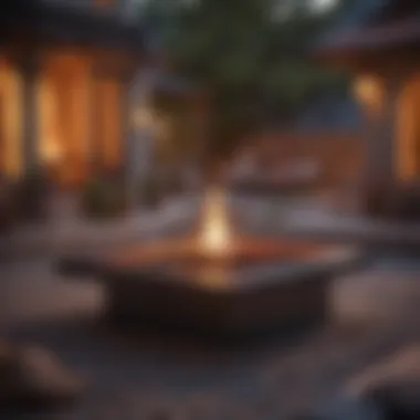 Warm and cozy setting around Petra gas fire pit