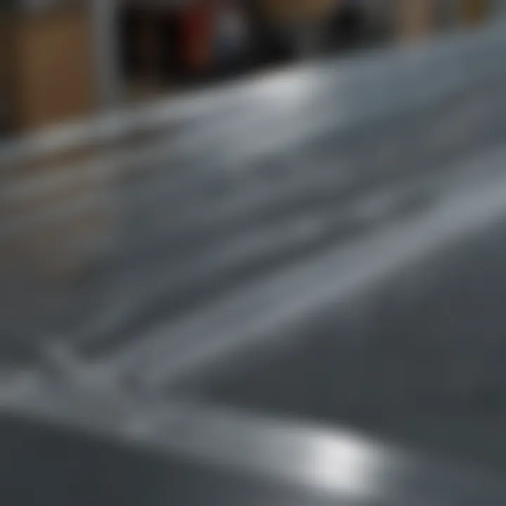 Clear plastic edge protectors in manufacturing setting