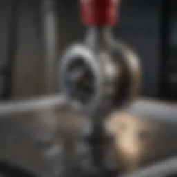 Detailed view of a plumbing compression ring puller showcasing its innovative design.