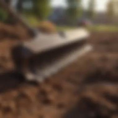 Durable Soil Management Poly rake in action on soil