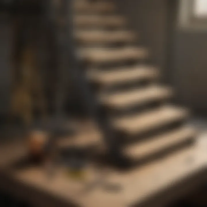 Precise Illustration of Tools and Materials for Deck Stair Stringer Construction